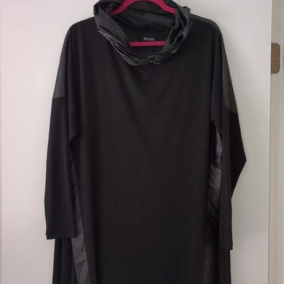 Burcu Aslan Dresses & Skirts - Black Asymmetrical minimalist lagenlook avant garde tunic dress Art To Wear